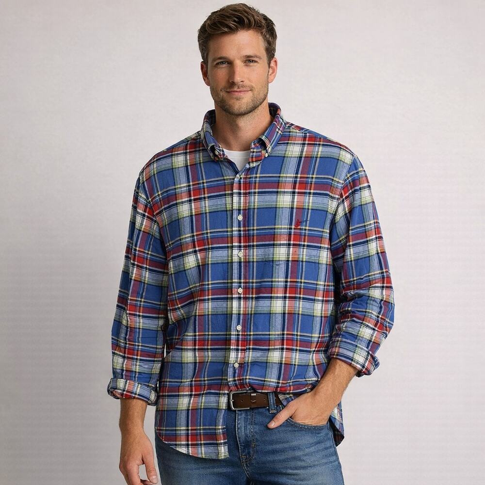 Ralph Lauren Multicolor Plaid Button Down Classic Fit Long Sleeve Big & Tall XLT